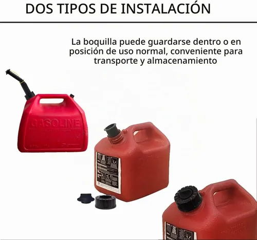 Vista 8 de Kit de repuesto de boquilla de gasolina angular a prueba de fugas con tapa de ventilación de junta, broca para lata de gas de estilo antiguo