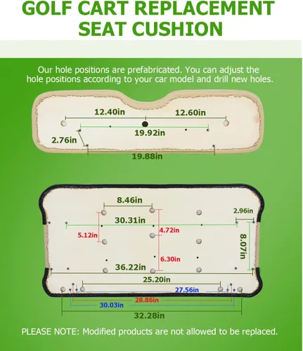 Vista 3 de SCITOO Cojín para asiento de carrito de golf