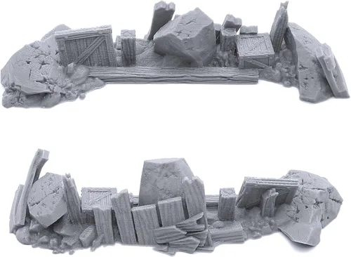 Vista 5 de EnderToys Urban Rubble - DND Terrain - Escenario de 1.260 in para miniaturas de mesa