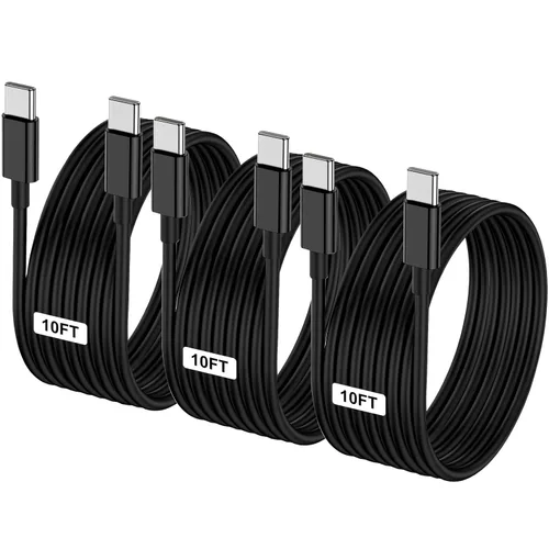 Vista 18 de LOFPYE Paquete de 3 cables USB C a USB C de 1 pie y 60 W, cable de carga rápida tipo C para iPhone Air 17 16e 16 15 Pro Plus Pro Max, para Galaxy