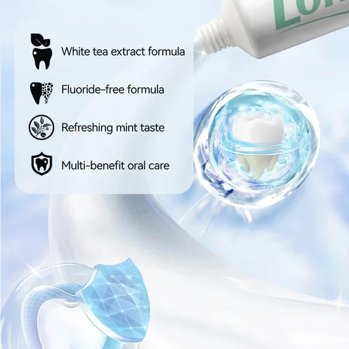 Vista 6 de Longrich Pasta de dientes de té blanco multiefecto, sin flúor