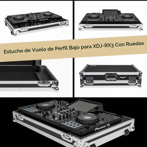 Vista 5 de Headliner - Carcasa de perfil bajo con ruedas, compatible con Pioneer DJ Negro