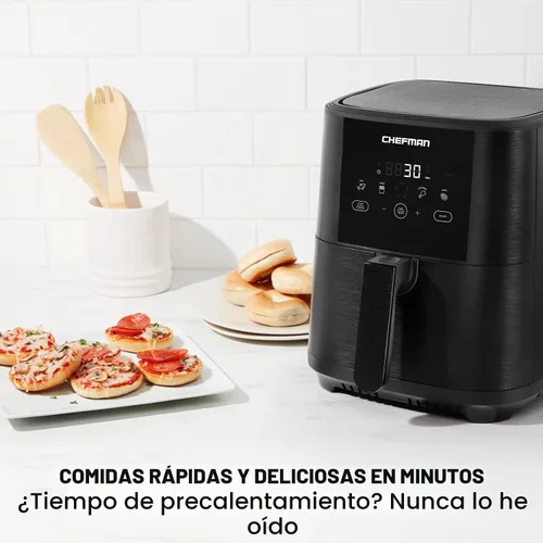 Vista 3 de Chefman TurboFry Touch - Freidora de aire táctil, tamaño familiar de 8 cuartos de galón, controles digitales de un solo toque para cocinar