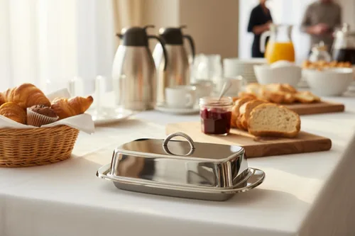 Vista 11 de Cuisinox Mantequillera de acero inoxidable con tapa, 4 "x 7.5