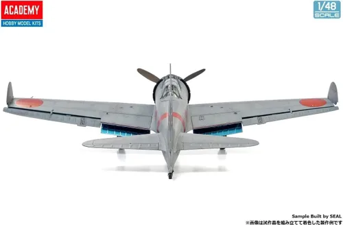 Vista 5 de Academy 12352 1/48 Armada japonesa Zero Ship Fighter Avión Tipo 21 Midway Battle Modelo de plástico