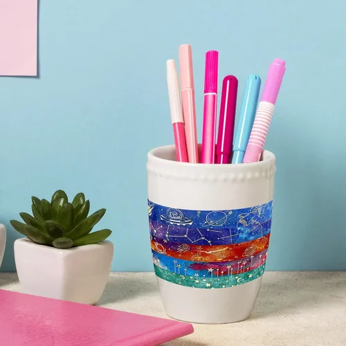 Vista 7 de allydrew Elegante caja de cinta washi de lámina dorada para artes y manualidades, álbumes de recortes, papelería, diario (12 rollos), galaxia