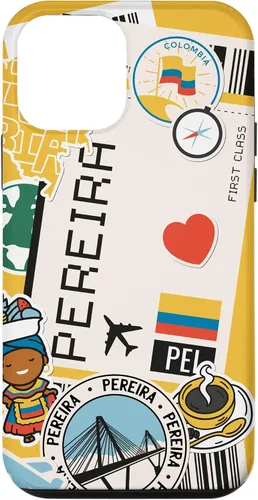 Vista 16 de Flight Boarding Pass Tag Label to Destination Pereira Case for iPhone 16