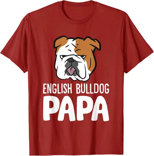 Vista 73 de Camiseta divertida de Bulldog Inglés para papá dueño de perro, Negro