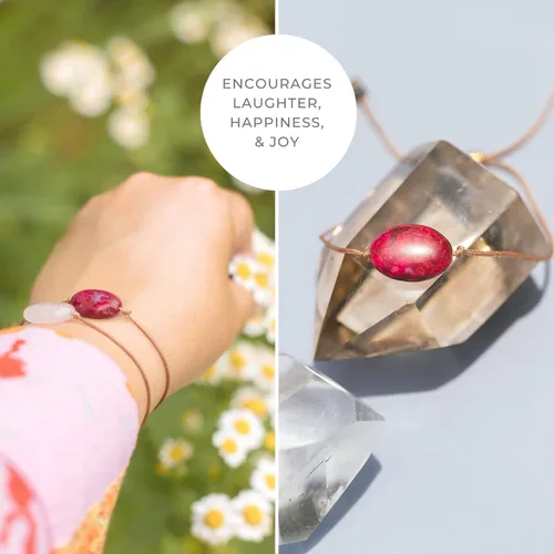 Vista 2 de SoulKu Pulseras All One, joyería de piedras preciosas curativas hechas a mano, joyería de motivación para mujeres, cordón de nailon con tapón