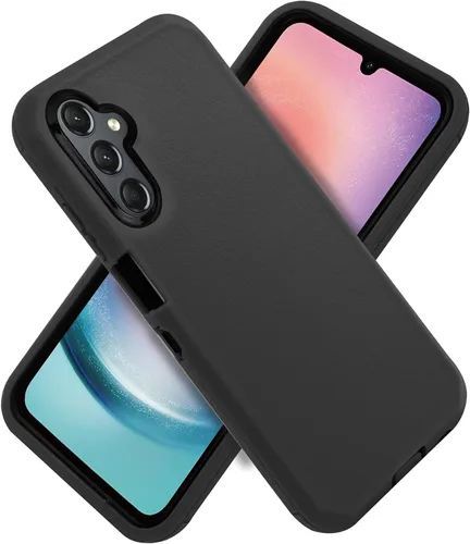Vista 3 de Jackpotwireless - Funda para Samsung Galaxy A24 4G, de cuerpo completo, resistente, giratoria, con clip para cinturón, funda de doble capa, soporte