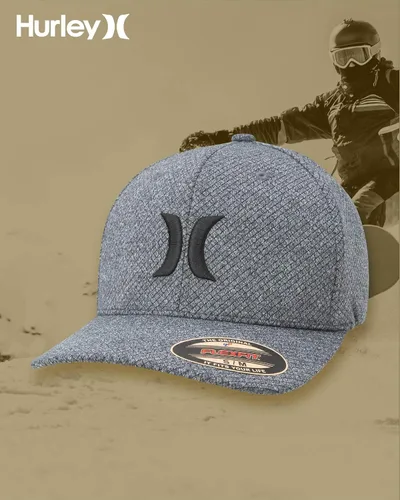 Vista 21 de Hurley Gorras para hombre - One & Only Flexfit Textures Cap - Sombreros ajustados para hombre, S-XL