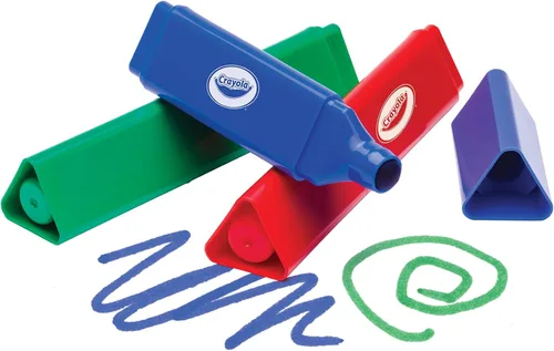 Vista 5 de Crayola Marcadores Triangulares para Niños Pequeños (8 unidades), Marcadores Lavables de Fácil Agarre para Niños Pequeños, Suministros de Arte