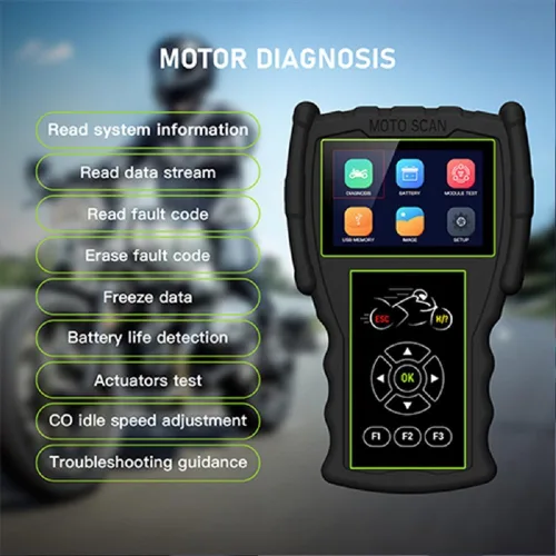 Vista 3 de Original TopDiag M100 Pro - Escáner de motocicleta profesional, herramienta de diagnóstico para motocicleta (versión completa)