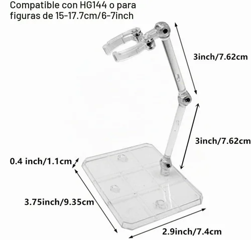 Vista 2 de TSY TOOL 2 piezas de soporte para figuras de acción HG144, base de exhibición, soporte para modelo de muñeca compatible con Gundam HG RG SD SHF