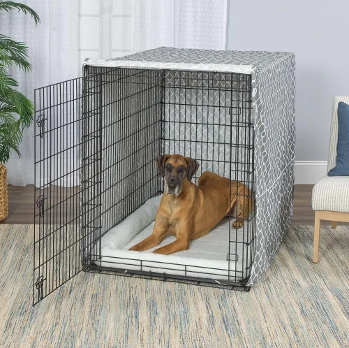 Vista 3 de MidWest Homes for Pets - Funda para jaula de perro, funda para jaula de perro con privacidad apta para jaulas de perro Midwest, solo funda