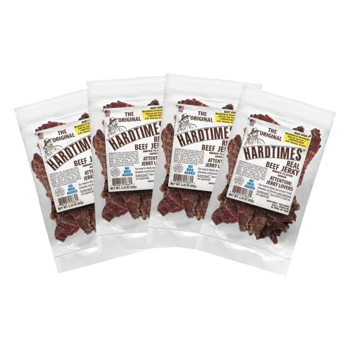 Vista 7 de Hardtimes Carne Seca Artesanal de Vaca - Sabor a Pimienta Negra - Paquete de 3 bolsas de 2.25 oz