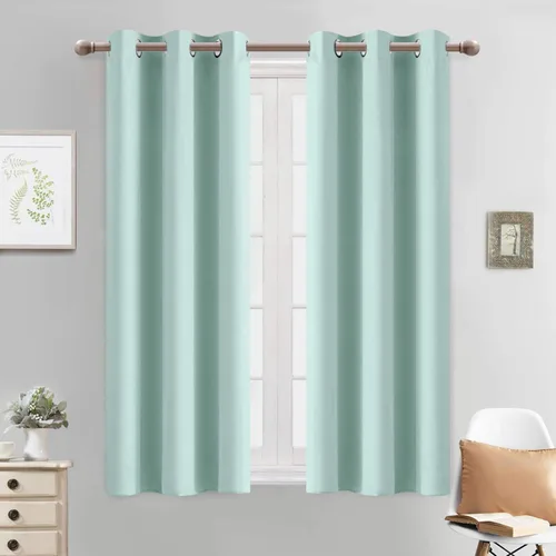 Vista 48 de Yakamok Cortinas opacas para dormitorio, aislamiento térmico, cortinas de oscurecimiento de habitación para sala de estar, juego de 2 paneles