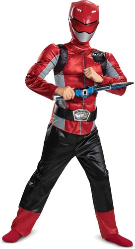 Vista 3 de Disfraz de los Power Rangers Beast Morphers para niños, color rojo Ranger