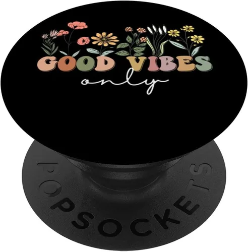 Vista 6 de Good Vibes Only Wildflowers Hawaii Summer Vacation Family PopSockets MagSafe PopGrip para iPhone