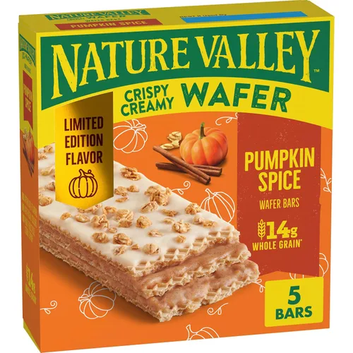Vista 19 de Nature Valley Barras de Waffle Cremosas y Crujientes, Arándano, Grano Entero, 5 Barras, 6.5 oz