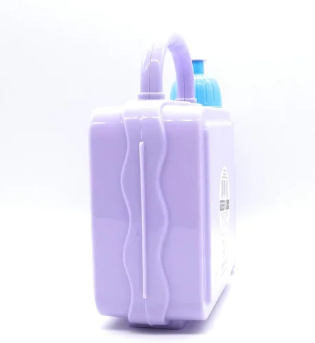 Vista 4 de Disney Frozen 2 - Lonchera combinada con botellas de agua, 5.8 x 2.9 x 5.3 pulgadas, color morado, multicolor