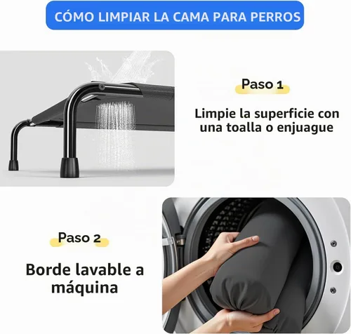 Vista 8 de Simple Trending Cama Elevada para Perros Grandes, Cuna Elevada Refrescante para Perros con Refuerzos, Cama Transpirable para Mascotas