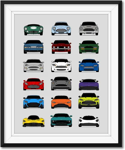 Vista 25 de Custom Car Posters Póster hecho a mano compatible con Mercedes-Benz Impresión de Evolución Arte de Pared Decoración Mejor de las Generaciones