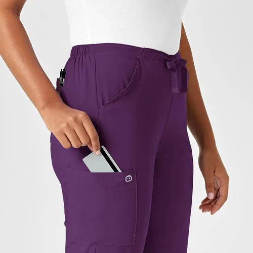 Vista 5 de Pantalón quirúrgico con cordón para mujer, berenjena, talla 3X T, Berenjena