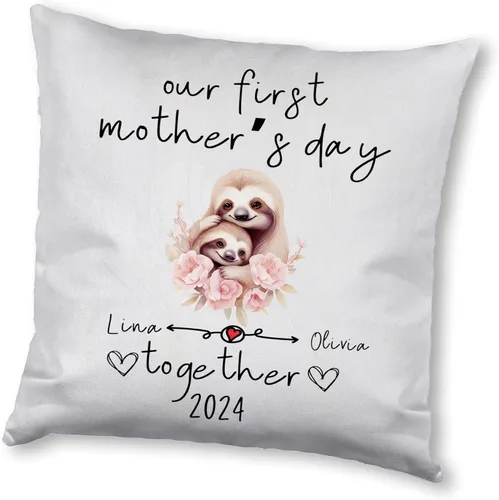 Vista 10 de Sloth Family Mother's Day, Personalised Pillow Case Decor for Home, Present for Mom, Grandmother, for Her Sloth 7