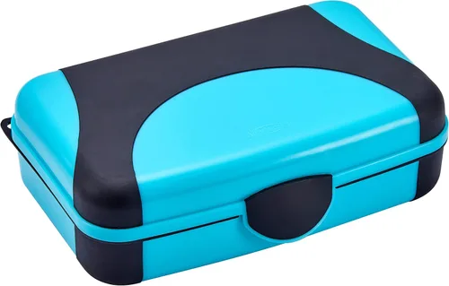Vista 2 de LockerMate by Bostitch Estuche rígido para lápices, caja de lápices de plástico duradero, diseño apto para niños, negro y transparente