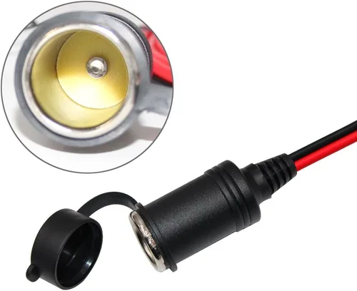 Vista 4 de Cable de extensión para encendedor de cigarrillos - Cable de extensión de coche de 6 pies, 12 V, enchufe macho a hembra con luces LED de 16 AWG