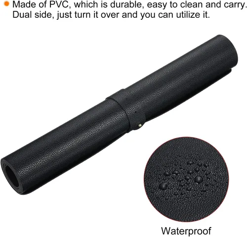 Vista 4 de PATIKIL Protector de alfombrilla de escritorio de 31 x 16 pulgadas, de piel sintética, impermeable, doble cara, alfombrilla de mouse para oficina