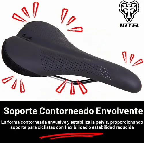 Vista 4 de WTB Volt Asiento de Bicicleta (Sillín) - Acolchado Cómodo de Grosor Medio - Bicicletas de Montaña, Grava y Eléctricas