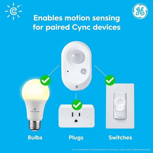 Vista 14 de GE CYNC Sensor de movimiento inteligente inalámbrico, alimentado por