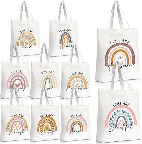 Vista 8 de Sieral 10 piezas de regalos inspiradores para mujeres, regalos de bolsa de lona con cremallera, regalo de agradecimiento para mujeres, regalo
