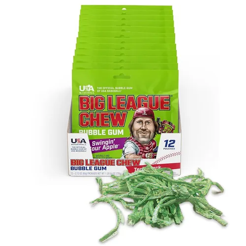 Vista 9 de Big League Chew Big Rally Blue - Goma de mascar de frambuesa azul intenso Perfecto para juegos de béisbol, equipos, concesiones, fiestas y más