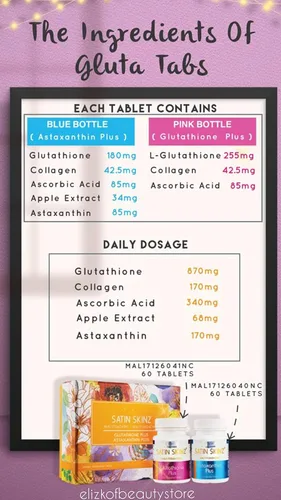 Vista 2 de Satin Skinz GLUTATHIONE Plus y ASTAXNTHIN Plus.