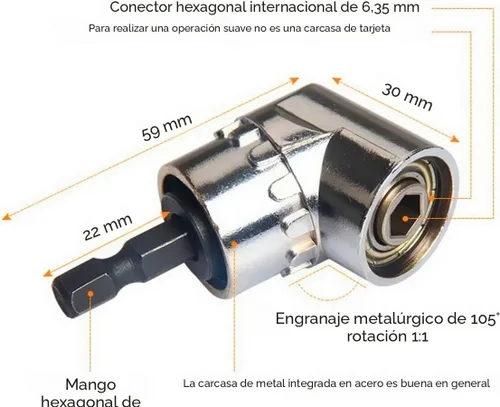 Vista 5 de CIGOTU Juego de extensión de adaptador de llaves de mano de grado de impacto, 3 piezas de 1/4 3/8 1/2 pulgadas con vástago hexagonal + accesorio