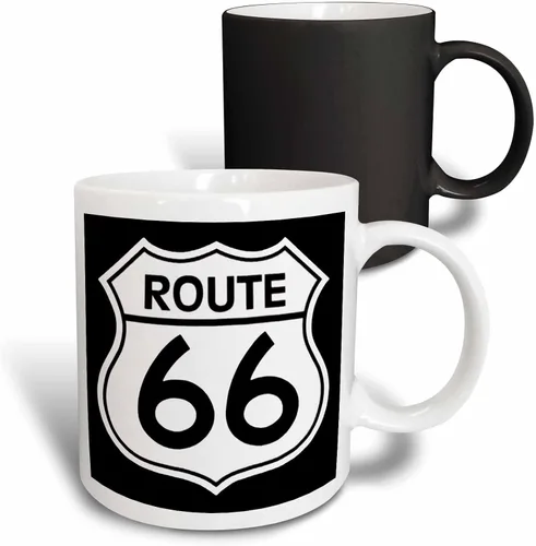 Vista 9 de 3dRose Route 66 - Taza de dos tonos, 11 onzas, negro/blanco, taza_110012_4