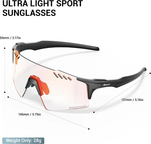 Vista 4 de SCVCN Photochromic Cycling Glasses UV400 Protection for Women Men Cycling Glasses TR90 Frame MTB Running Mountain Bike