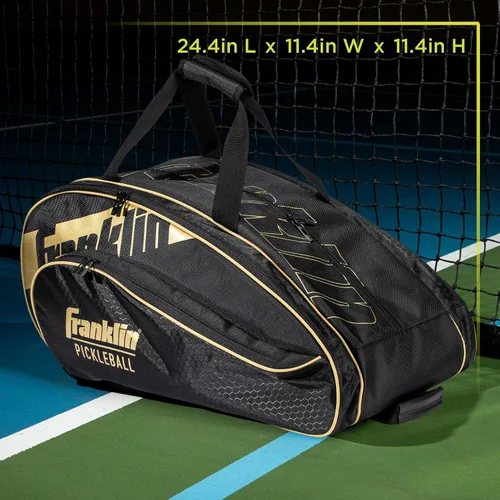 Vista 2 de Franklin Sports Pro Series Paddle Bag Negro/Dorado