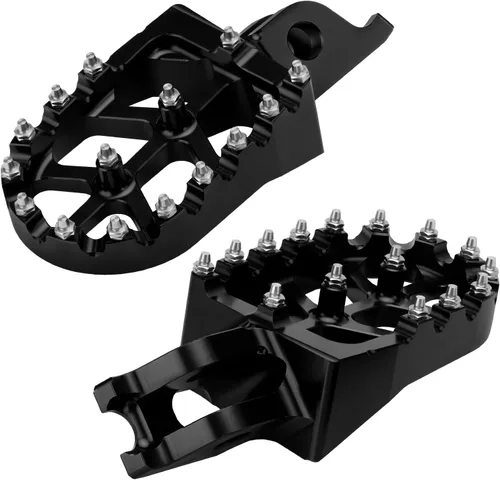 Vista 5 de LKV Estriberas CNC para motocicleta, pedal de descanso compatible con Honda CR125 CR250 CRF150R CRF250L CRF250R CRF250R CRF250X CRF300L CRF450R Negro