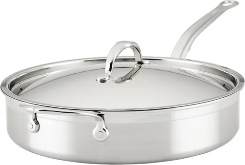 Vista 10 de ProBond - Sartén forjada de acero inoxidable profesional de 3.5 cuartos de galón con tapa