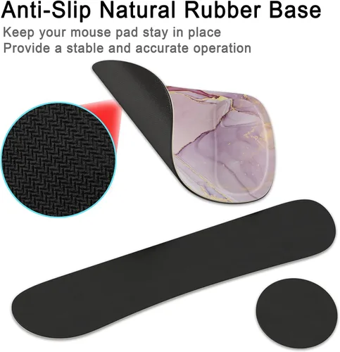 Vista 4 de Reposamuñecas para teclado de espuma viscoelástica con soporte de muñeca para computadora con base de goma antideslizante para el hogar, oficina