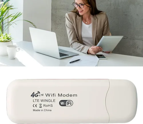 Vista 5 de H760R 4G LTE - Enrutador WiFi USB, punto de acceso móvil portátil de 150 Mbps, compatible con 10 dispositivos, cifrado WPA WPA2, desbloqueado