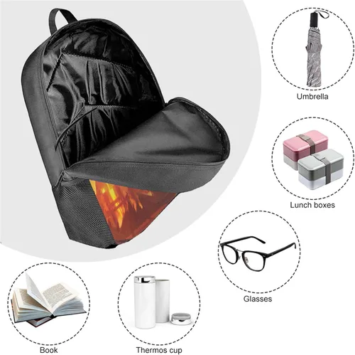Vista 6 de Juego de mochila para niños de 3 piezas con lonchera y bolsa para lápices, mochila escolar de dibujos animados para niños y niñas, mochila de viaje