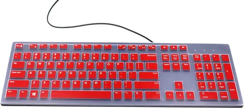 Vista 15 de Protector de teclado de silicona antipolvo transparente compatible con Dell KB212-B, KB4021, 2GR91, 4G481, PC de escritorio delgado USB de 104