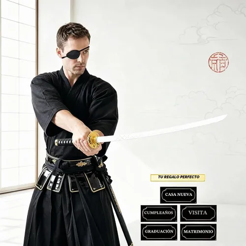 Vista 7 de Katana Last Samurai Sword - Real Stainless Stee Mate ónix