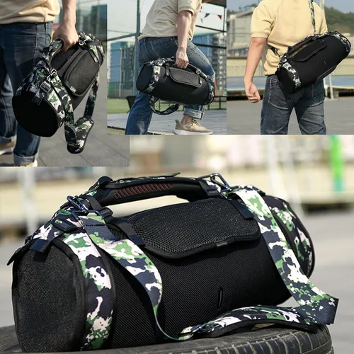 Vista 6 de Funda de transporte para JBL Boombox 3 - Altavoz Bluetooth portátil, cubierta lateral de almacenamiento de viaje (camuflaje)