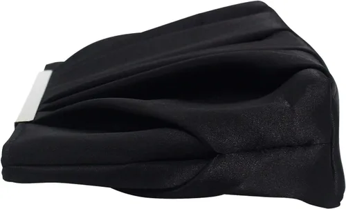 Vista 2 de Elegante bolso de noche plisado de satén para novia, fiesta, baile de graduación, banquete, bolso de hombro